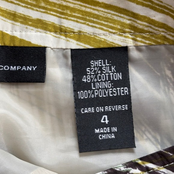 NYC Geometric Silk Skirt A Line Size 4 Retro Cotton Abstract Artsy Pleated 19985 - Picture 6 of 11